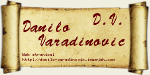 Danilo Varadinović vizit kartica